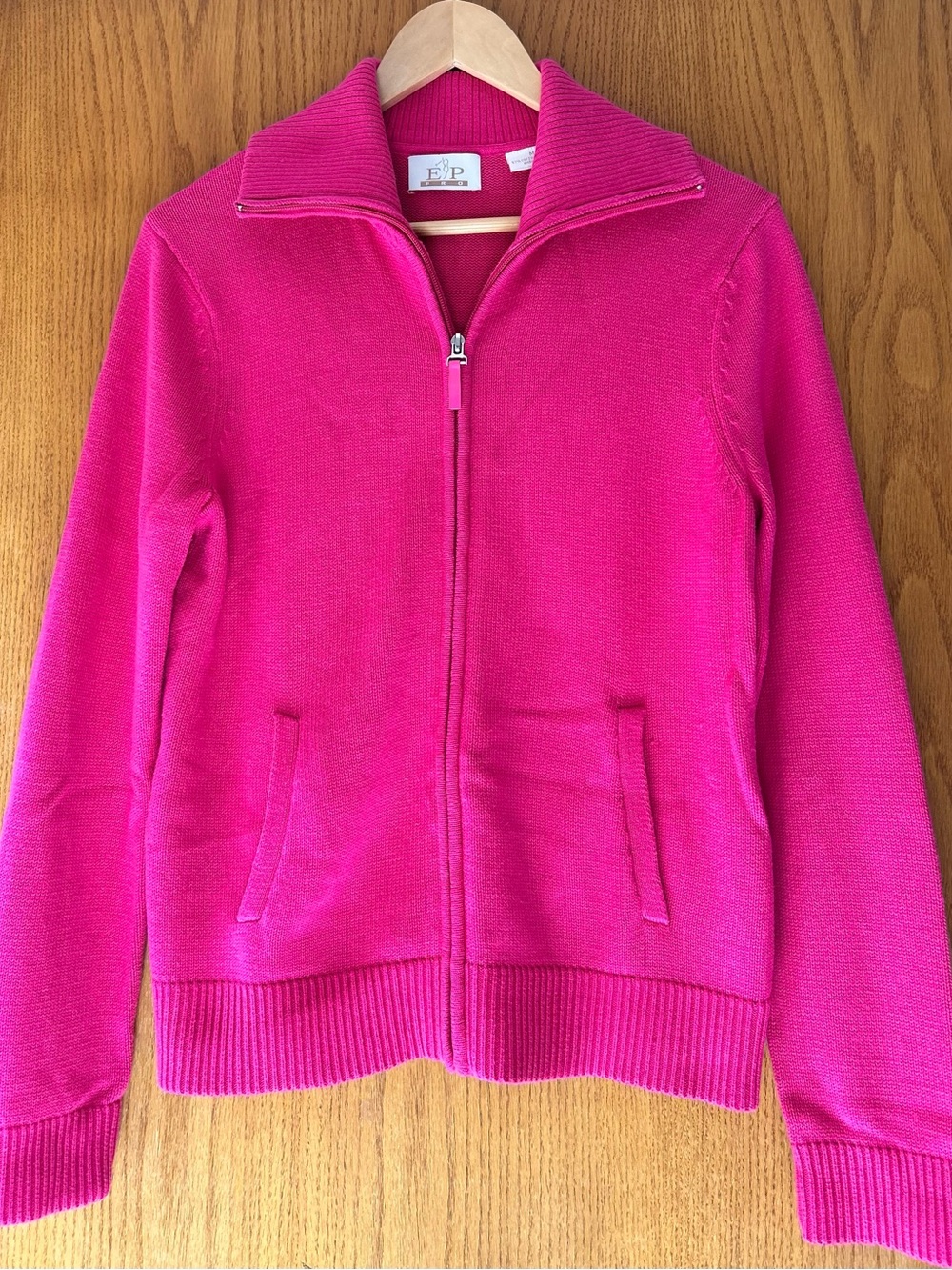 Girls' Pink Zip-Up Sweater Jacket